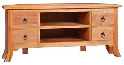 vidaXL TV Cabinet Solid Mahogany Wood 100 x 40 x 45 cm natural (288867)