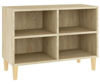 vidaXL TV Cabinet with Solid Wood Legs 69.5 x 30 x 50 cm oak Sonoma (805926)