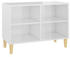 vidaXL TV Cabinet with Solid Wood Legs 69.5 x 30 x 50 cm