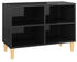 vidaXL TV Cabinet with Solid Wood Legs 69.5 x 30 x 50 cm