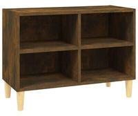 vidaXL TV-Schrank mit Massivholz-Beinen R&auml;uchereiche 69,5x30x50 cm