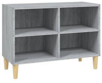 vidaXL TV-Schrank mit Massivholz-Beinen Grau Sonoma 69,5x30x50 cm