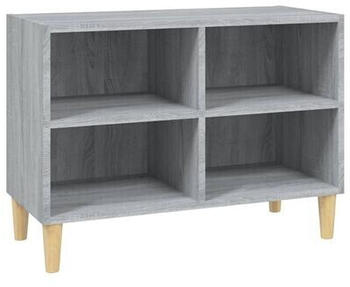 vidaXL TV Cabinet with Solid Wood Legs 69.5 x 30 x 50 cm Sonoma grey (813147)