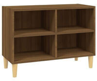 vidaXL TV-Schrank mit Massivholz-Beinen Braun Eichen-Optik
