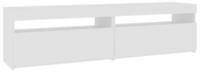 vidaXL TV-Schr&auml;nke 2 Stk. mit LED-Leuchten Wei&szlig; 75x35x40 cm