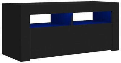 vidaXL TV Cabinet with LED Lights 90 x 35 x 40 cm black (804320)