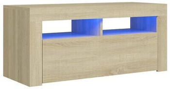 vidaXL TV Cabinet with LED Lights 90 x 35 x 40 cm Sonoma oak (804322)