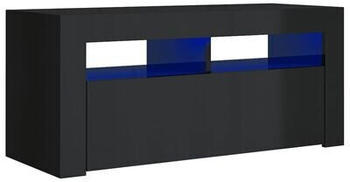 vidaXL TV Cabinet with LED Lights 90 x 35 x 40 cm high gloss black (804326)