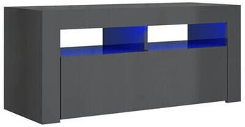 vidaXL TV Cabinet with LED Lights 90 x 35 x 40 cm high gloss grey (804327)