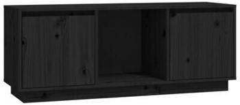vidaXL TV Cabinet Solid Wood Pine 110,5 x 35 x 44 cm black (814343)