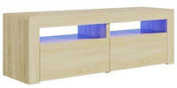 Vidaxl - Tv-schrank Mit Led-leuchten Sonoma-eiche 120x35x40 Cm