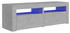 concrete grey (804359): vidaXL TV Cabinet with LED Lights 120 x 35 x 40 cm