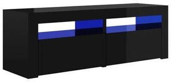 vidaXL TV Cabinet with LED Lights 120 x 35 x 40 cm high gloss black (804362)