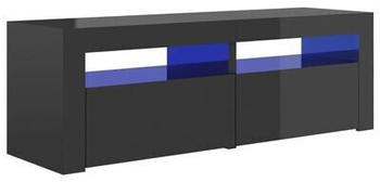 vidaXL TV Cabinet with LED Lights 120 x 35 x 40 cm high gloss grey (804363)