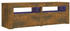 smoked oak (815684): vidaXL TV Cabinet with LED Lights 120 x 35 x 40 cm