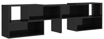 vidaXL TV Cabinet 149 x 30 x 52 cm Engineered Wood high gloss black (808366)
