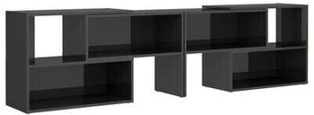 vidaXL TV Cabinet 149 x 30 x 52 cm Engineered Wood high gloss grey (808367)