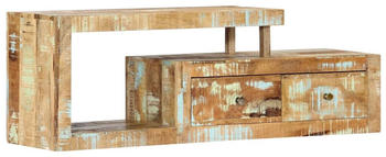 vidaXL TV Cabinet Solid Mango Wood 120 x 30 x 40 cm (248099) multicolour
