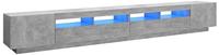 vidaXL TV-Schrank mit LED-Leuchten Betongrau 300x35x40 cm