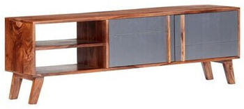 vidaXL Solid sheesham wood TV stand 140 x 30 x 45 cm grey (286369)