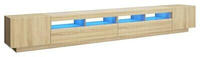 Vidaxl - Tv-schrank Mit Led-leuchten Sonoma-eiche 300x35x40 Cm