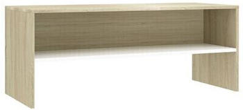 vidaXL TV Cabinet Engineered Wood 100 x 40 x 40 cm white/Sonoma oak (800050)