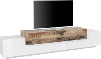 Tecnos TV-Board Coro Sideboards Gr. B/H/T: 240 cm x 51,6 cm x 45 cm, weiß (weiß hochglanz, ahornfarben) (41669355-0)