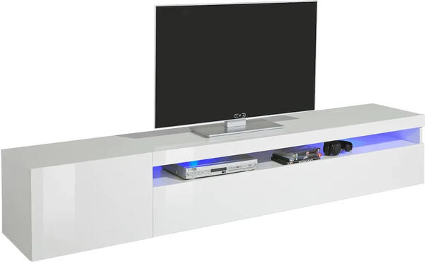 Tecnos Lowboard Sideboards Gr. B/H/T: 200 cm x 35 cm x 40 cm, weiß (weiß, hochglanz), ohne Beleuchtung (717440-0)