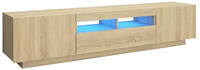 vidaXL TV-Schrank mit LED-Leuchten Sonoma-Eiche 180x35x40 cm