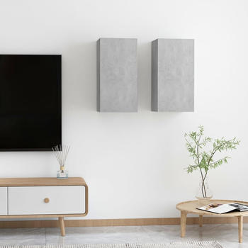 vidaXL TV-Schr&auml;nke 2 Stk. Betongrau 30,5x30x60 cm (803335)