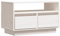 Vidaxl - Tv-schrank Wei&szlig; 60x35x37 Cm Massivholz Kiefer