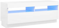 Vidaxl - Tv-schrank Mit Led-leuchten Wei&szlig; 100x35x40 Cm