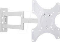 Techly ICA-LCD-2903WH, Techly Wandhalterung LCD 19"-37" neig/drehbar 3 Gelenke wei&szlig;