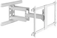 InLine Premium Aluminium Wall Mount, per Flat TV (37-80"), bianco