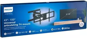 Philips Universal TV-Wandhalterung schwenkbar 43-100 Zoll, 60kg (SQM9840/00)
