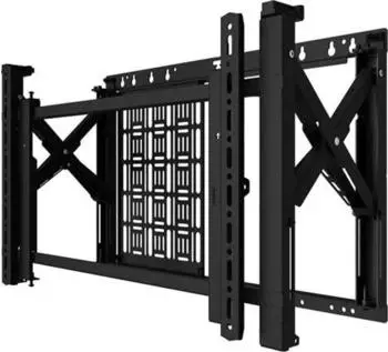 B-Tech Ausziehbare Wandhalterung für Flachbildschirme bis 75" mit In-Wall AV-Fach, abschließbar, schwarz (BT7896/B)