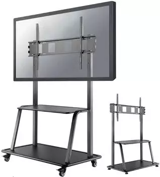Neomounts Mobile Bodenständer für Flachbildschirme 60"-105", schwarz, max. 150kg (NS-M4000BLACK#2)