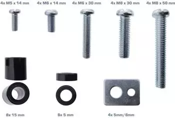 InLine VESA Schraubenset f&uuml;r TV-Wandhalterung, 40-teilig, M5/M6/M8 (23100A)