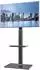 LuxusKollektion TV-Standfuß HT2001BP höhenverstellbar, 2 Regale, 19-42 Zoll, schwarz (HT2001BP)