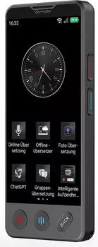 Simvalley Mobile TTL-145 mobiler KI-Echtzeit-Sprachübersetzer 139 Sprachen, 4G/LTE, ChatGPT (TTL-145)