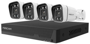 Foscam FN9108E-B4-2T Schloss + 4 Kameras weiß
