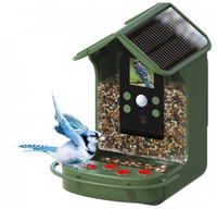 BRAUN PHOTO Bird Cam 130 Solar Wildkamera mit Futterspender Gr&uuml;n (57647)