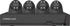 Foscam LAN IP-Überwachungskamera-Set 8-Kanal mit 4 Kameras 3840 x 2160 Pixel (FNA108E-T4-2T black)