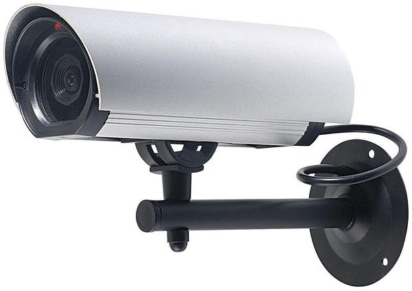 VisorTech Kamera-Attrappe Alu-Gehäuse mit LED