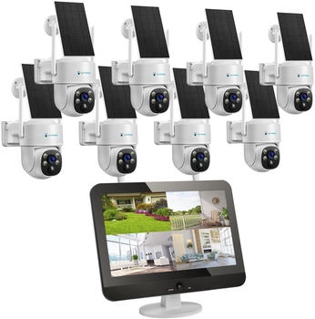 LUVISION Solar Set 4MP Funk System 12 5" Monitor (2494)