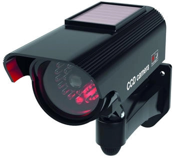 Basi Solar Kamera-Attrappe blinkendem LED-Licht Dummy f&uuml;r Innen- undsolarbetrieben Wandhalterung Solar Panel CCTV (1000-0311)