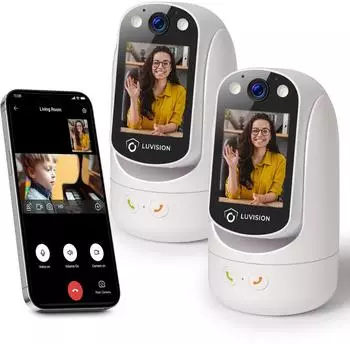 LUVISION C20 ( Innenbereich 2-tlg2er Set PTZ Autotracking Nachtsicht Senioren BaMikrofon 2-Wege Audio App) (2523)