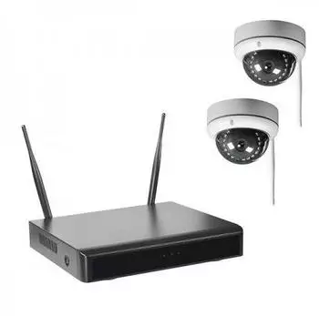 Indexa WLAN-Überwachungskameraset WR100 SET D2 mit 2 Kuppelkameras und 2TB Festplatte (26609)