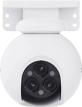 EZVIZ Wi-Fi 360&deg; PTZ 3 4MP Objektiven 12 Hybrid-Zoom Auto-Zoom-Tracking AI Erkennung 20m Farbnachtsicht H.265 2-Wege-Audio IP67 Wetterfest H80f