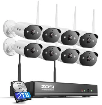 ZOSI 2K Wi-Fi 6 Set 12" Monitor NVR 1TB HDD 4X 3MP2 Wege Audio KI Personenerkennung Farbnachtsicht (88L1-3023W4-EU)